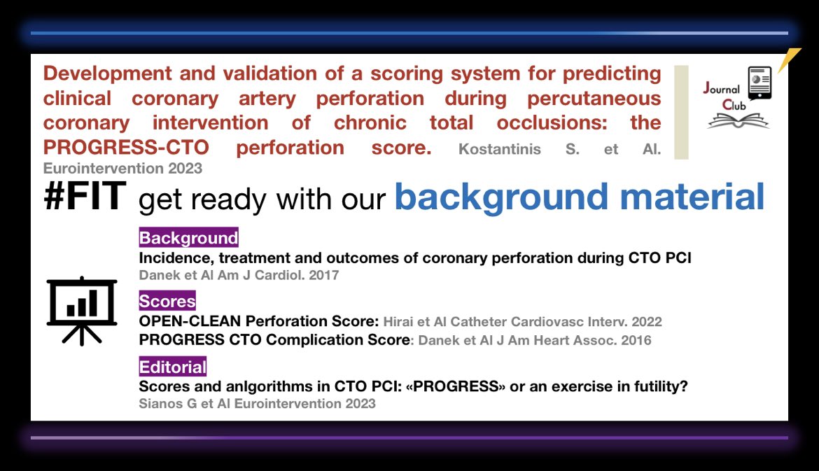 theCardioJC's tweet photo. 🔥 #JournalClub is back with a very hot topic: #CTO and #COMPLICATIONS ⏭️ PROGRESS CTO perforation score
⭐️Expert @esbrilakis & presenter @AriotiManfredi
🚨Different day & time: Tue May 9th, 2pm (CET)
#As a starter s. #BackgroundSession w/🔑 https://t.co/6lGVME5i3d https://t.co/4TUPJ8odMM
