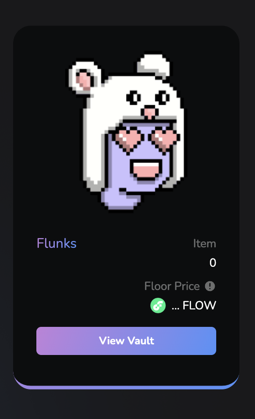 starvaultsFlow's tweet photo. 🥳👋⌛️Time to be the first one to deposit your @flunks_nft and earn trading fees!

#Starvaults #NFT #FLOW #defi #nfttrader #NFTCommuinity @flow_blockchain https://t.co/760lAlrywU
