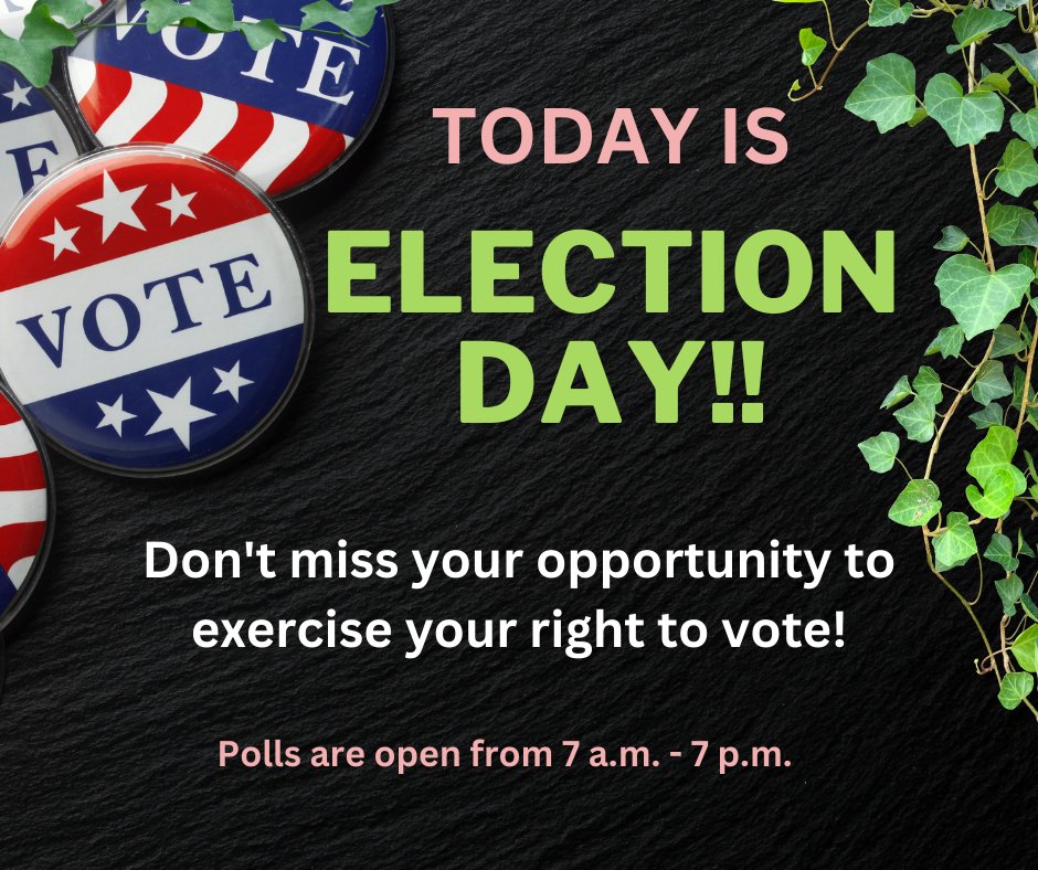 BetaMuOmegaAKA's tweet photo. Today is ELECTION DAY! This is your opportunity to make your voice heard for city, school district, bonds/propositions, and water district races! 

Polls are open 7:00 a.m. - 7:00 p.m. 

#SoaringwithAKA
#AKA1908
#LocalElectionsMatter
#BMΩ https://t.co/ghVlBF0jXr