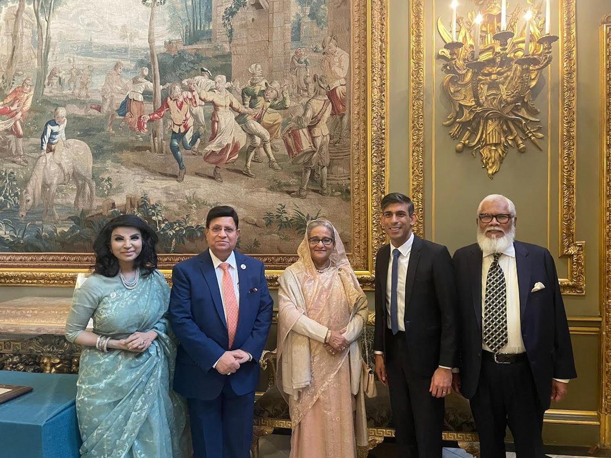 mattjcannell's tweet photo. Great to see PM Sunak and PM Hasina meet in London, ahead of the #Coronation , at the Commonwealth Leaders’ event. https://t.co/AxE0l1WuEr