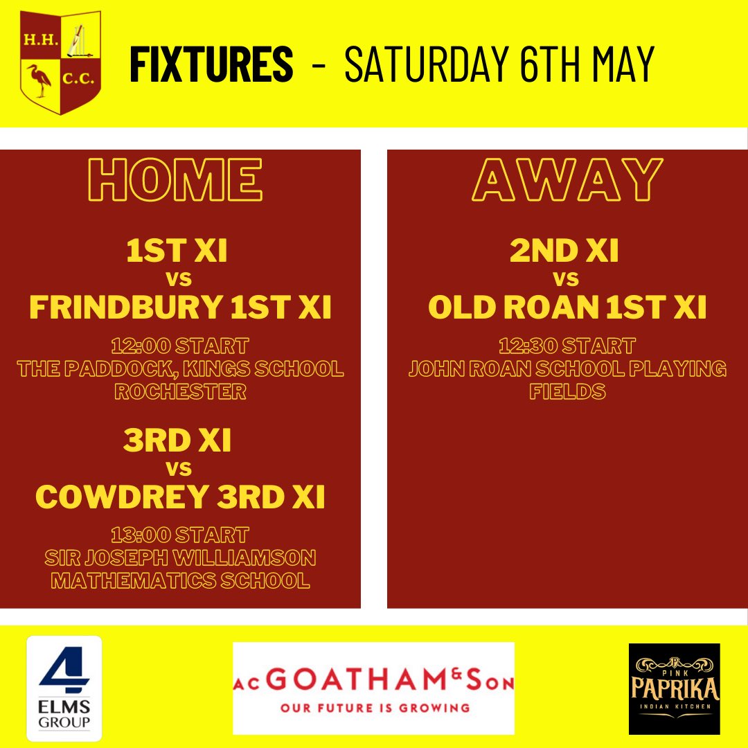 highhalstowcc's tweet photo. UPCOMING FIXTURES 🗓️ https://t.co/5LHFVYWkgT