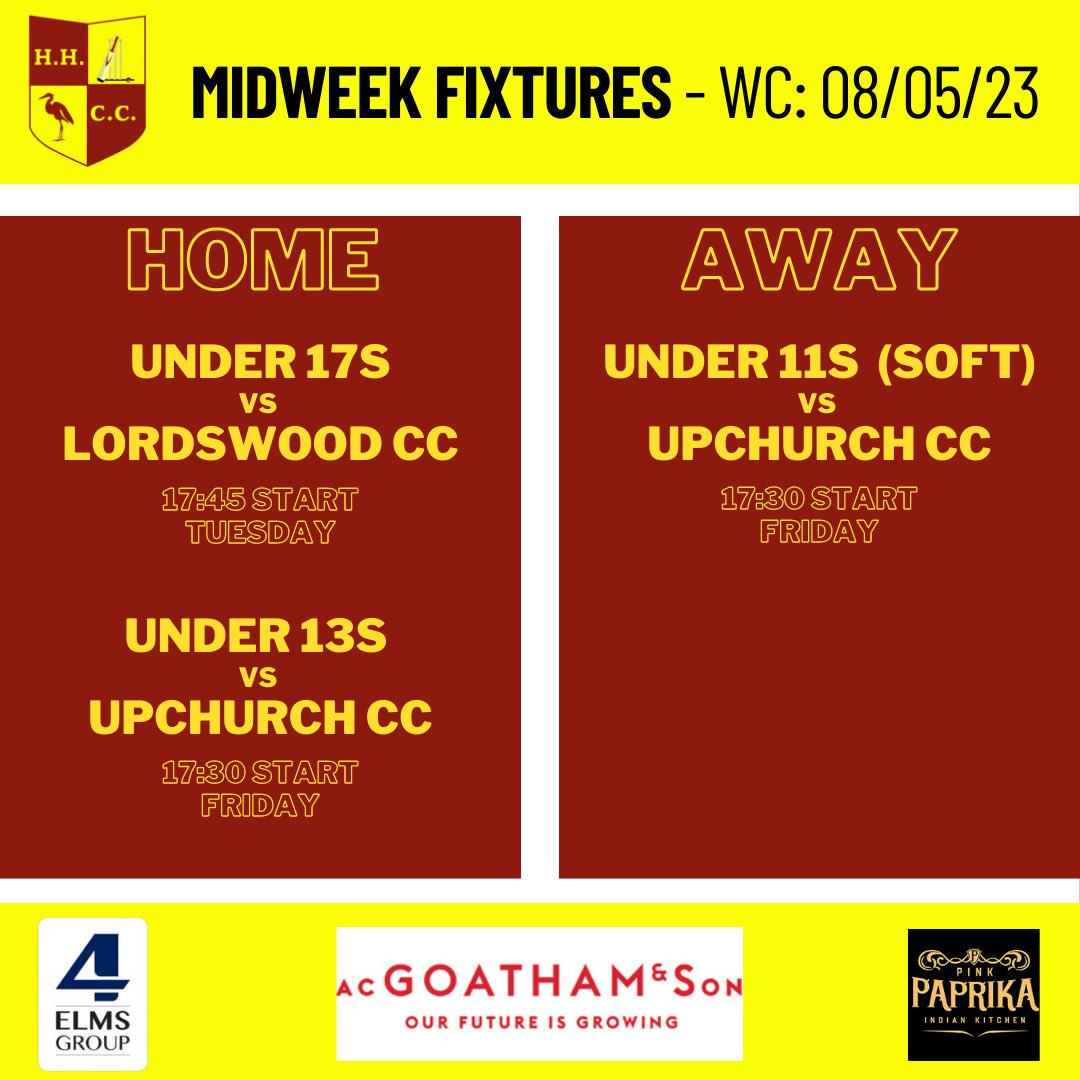 highhalstowcc's tweet photo. UPCOMING FIXTURES 🗓️ https://t.co/5LHFVYWkgT