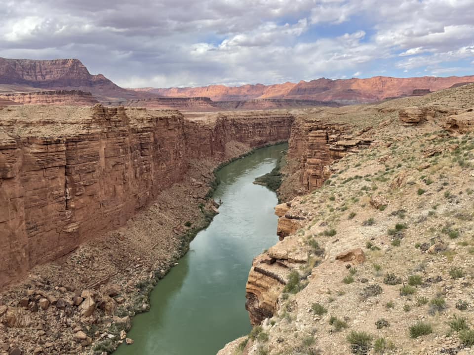 nau_ses's tweet photo. The NAU geology alumni Grand Canyon trip kicked off today with vistas of the Grand Canyon, Little Colorado River and Sunset Crater, petroglyphs, kissing the Kaibab fm for good luck, and prep for getting on the river. Tomorrow we launch from Lees Ferry! https://t.co/HMwkpqhCcf