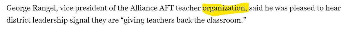 MsRCurts's tweet photo. @TaliRichman Thanks again for reporting on @AllianceAFT's position on Elizalde's words. However, once again, please refer to us as what we actually are - a union - instead of an "organization." https://t.co/YDJ7m1IKuR