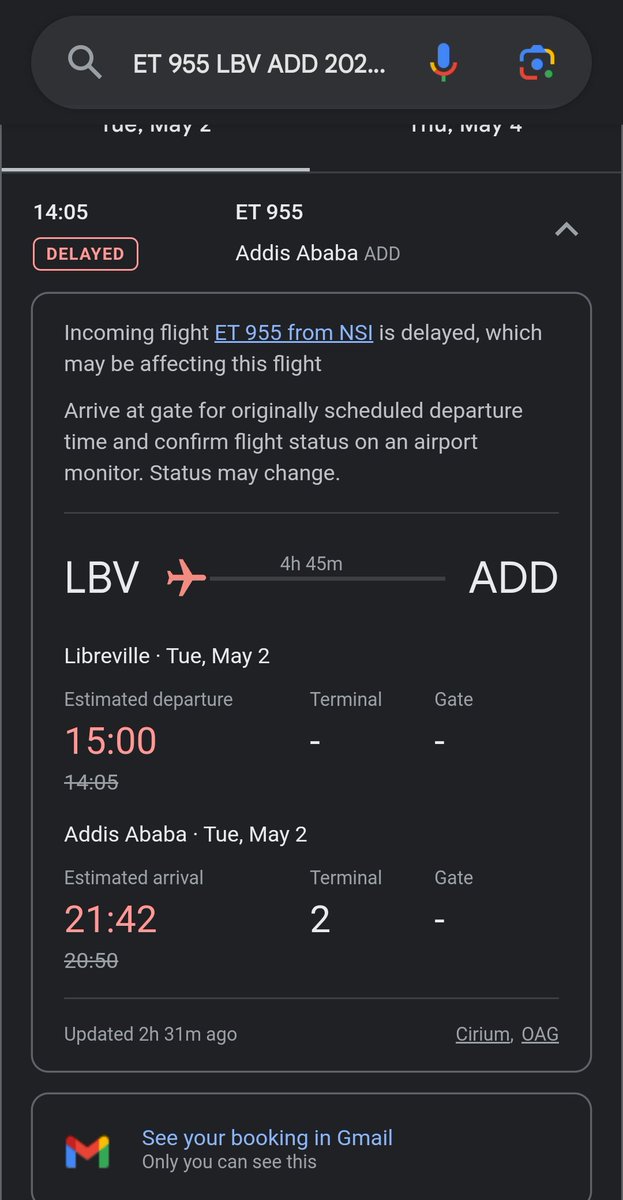 _ekani's tweet photo. @flyethiopian sorry guys I have to reach you here.  I flew from nsi yaounde to DXD, and before reaching Addis we have been asked to get out of the ET 955 at Libreville  because of technical issues that was on May 2. They sent us in a motel where we spent the night.#staralliance https://t.co/1KQquy0AdT