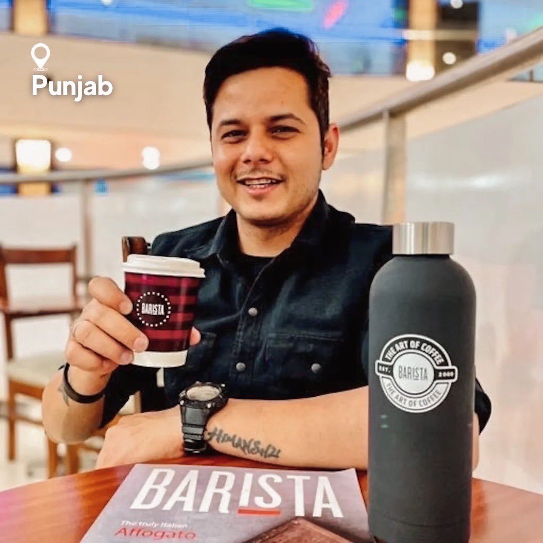 BaristaBrews's tweet photo. North to South, East to West, our delicious coffee continues to spread joy across India. Drop by a Barista café close to you and treat yourself to a fine cuppa. ☕️

We love to see our customers share their memories with us at our coffee shops. 

#BaristaCoffee #CustomerLove https://t.co/OhEF9brdAZ