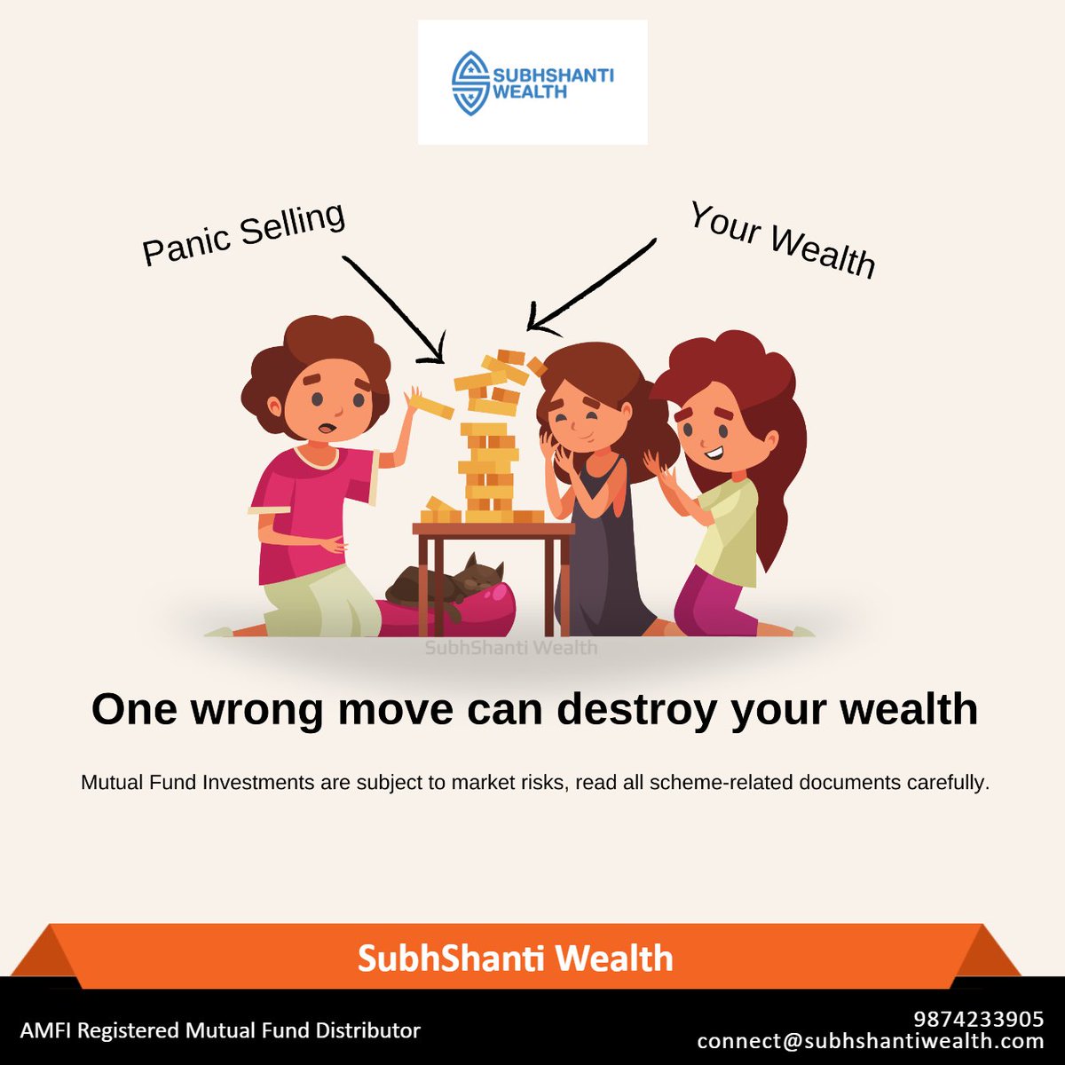 Protect your wealth: Don't let panic drive your investment decisions. One wrong move can destroy your wealth. Stay focused and invest wisely with SubhShanti Wealth.
#subhshantiwealth #investmenttips #investingforthefuture #Investments #investmentdecisions #investmentadvice