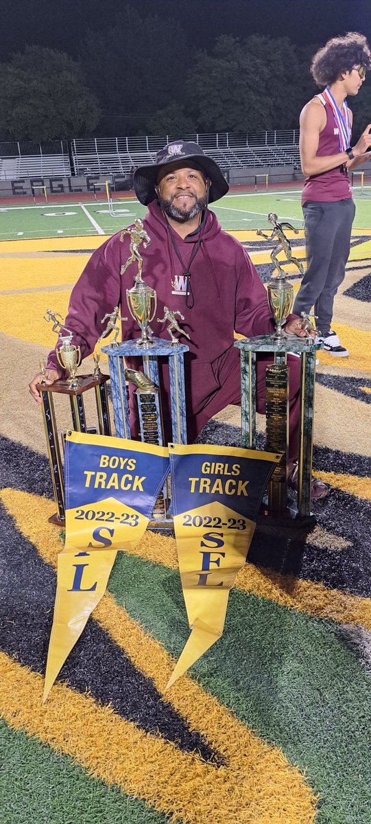 CoachButler25's tweet photo. @whitney__TF is the 2023 SFL Varsity Boys, Girls, and JV Boys Champions! 3 Peat for the girls. 2nd in 3 years for Varsity Boys and surprise Champs for JV Boys! @WhitneyCats #WhitneyTrackAndField #WhitneySprinters #WhitneyDistance #WhitneyJumpers #WHSUnleashed #WhitneyThrowers https://t.co/B5sLsTeCpa