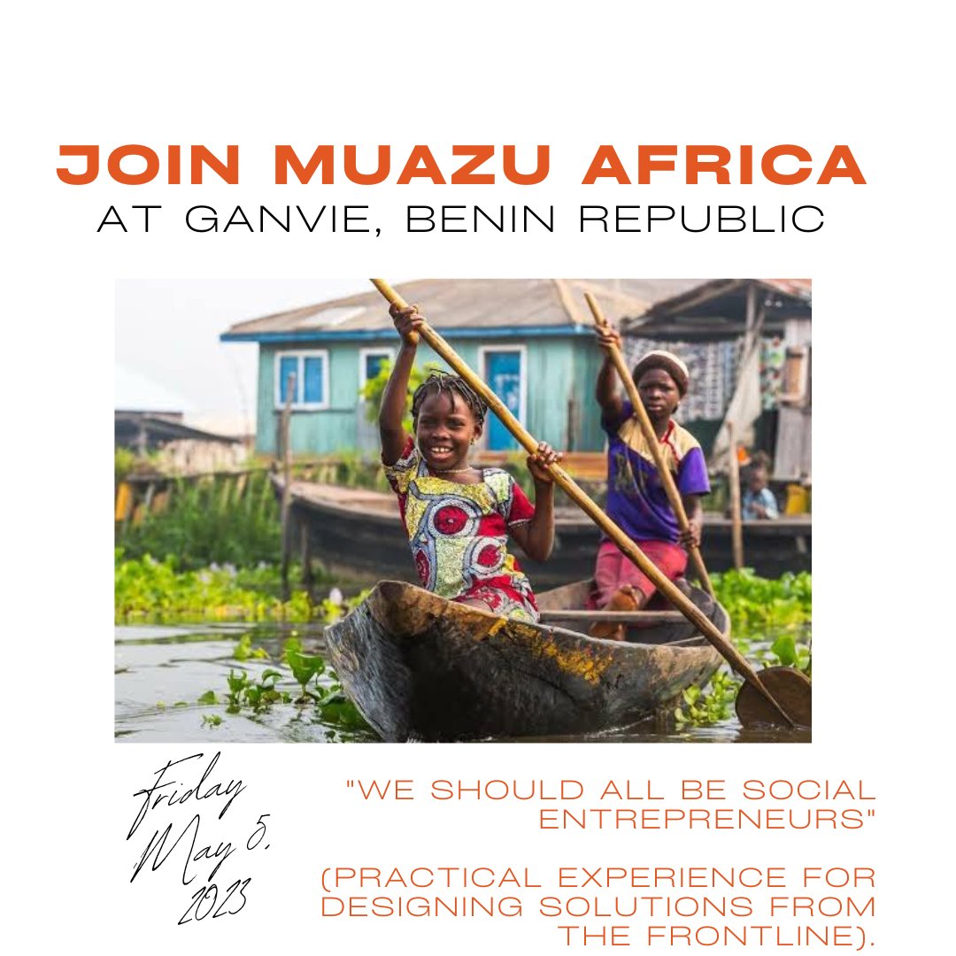 muazuafrica_'s tweet photo. Today, we would be having a practical experience in designing solutions from the frontline at the coastal community of Ganvie in Benin Republic.
#socialenterprise #SocialProgram #SocialStartup #socialchange #development #socialimpact #SocialStartup #socialbusiness #ESG #SocEnt https://t.co/7hLMwhWu9D