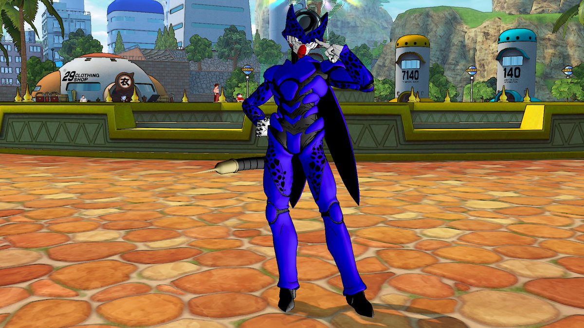 Tomokari080's tweet photo. I'm still playing around with the outfits and colors and all, but for now, here's my own Bio-Android, Zaigo. #XV2BioAndroid https://t.co/iUwfRpFS3j