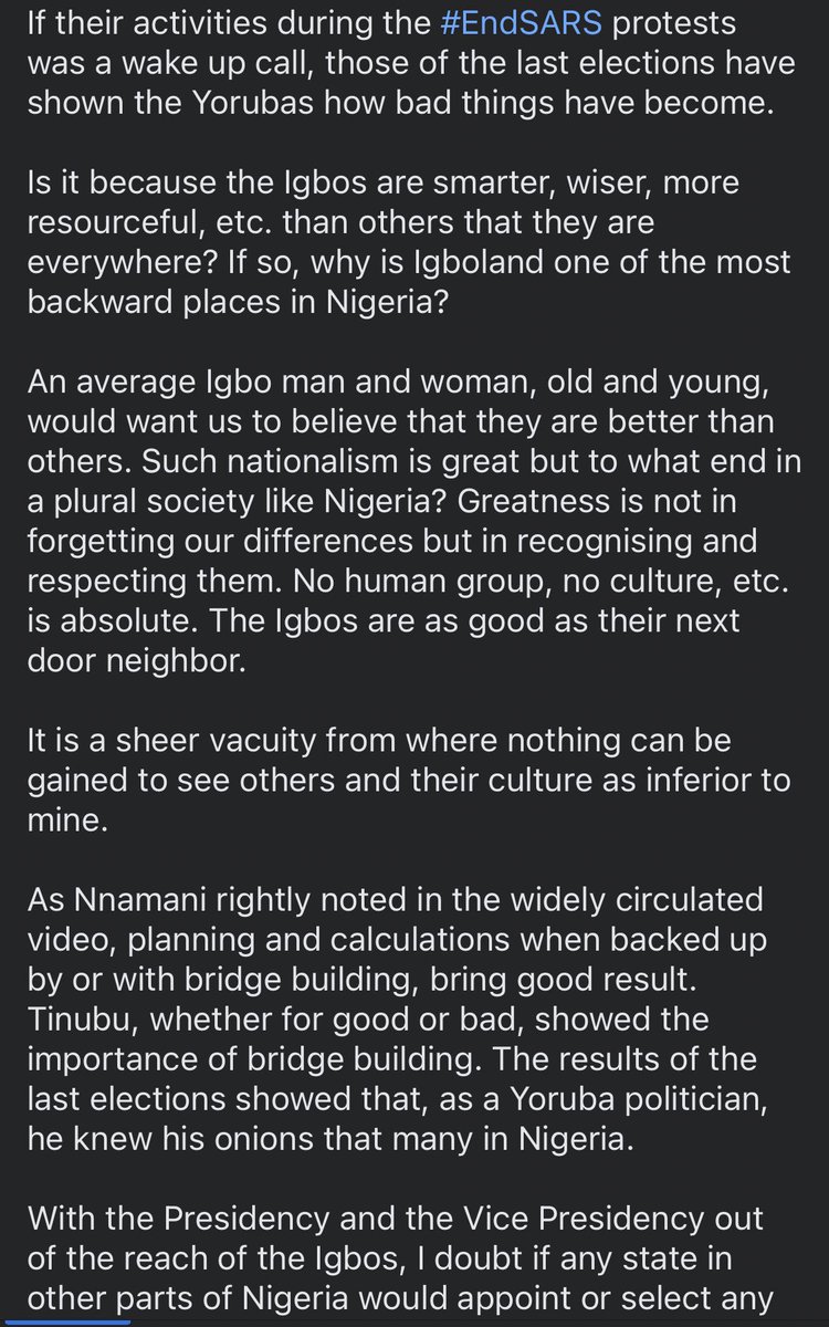 AfamDeluxo's tweet photo. Someone directed my attention to Dr. Bukola Oyeniyi's post on Facebook about Ndiigbo &amp; the 2023 Presidential elections.  

Dr. Oyeniyi @OyeniyiBukolaA2 is an associate Prof in the history department at Missouri State University @MissouriState. Read his bigoted lies below. https://t.co/Tib6gJJdql