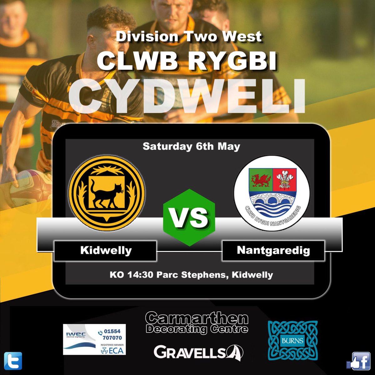 rfc_kidwelly's tweet photo. Thankfully league rugby returns to Parc Stephens today, our opponents Nantgaredig @NantgaredigRFC a tough game expected, more akin to a cup final than a league game. A huge thank you to sponsors Blue Sky, E&amp;M Motors, Edwalt Contractors, Powercut and Mario Mangano Carpentry 👏👏👏 https://t.co/B13d04BtOB
