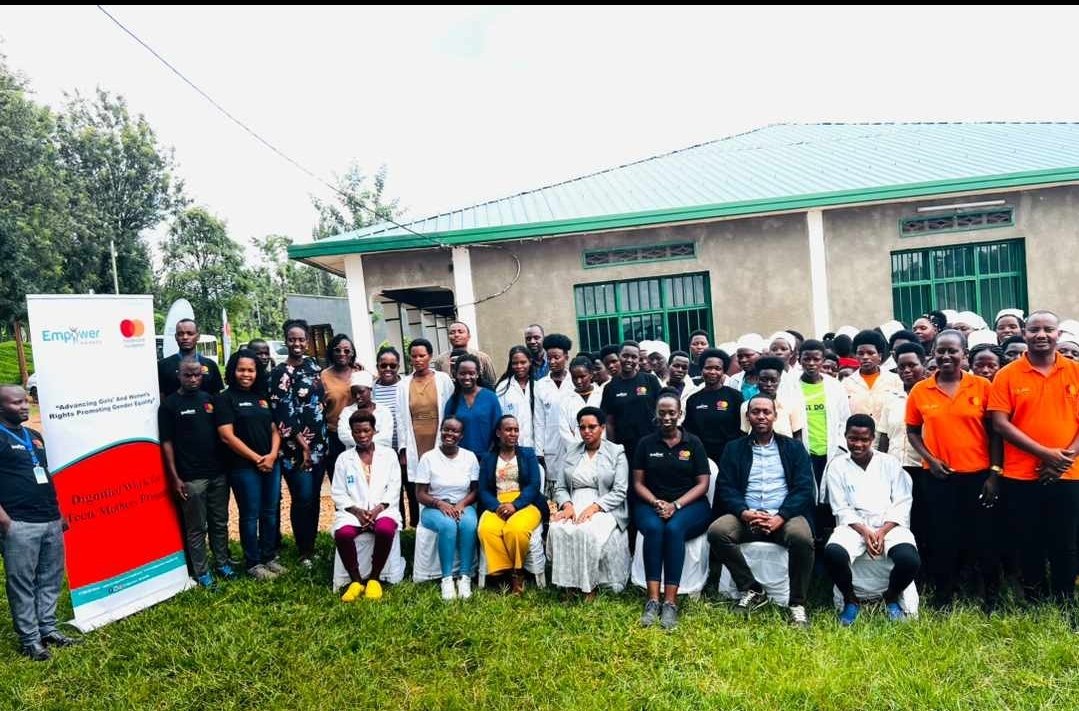 EmpowerRwanda's tweet photo. @EmpowerRwanda's Country Director @OliviaK1985 delivering remarks during a landmark visit by @MastercardFdn for #EIF Project, thanked the Foundation for support &amp; reiterated how the project ended #GBV and empowered Teen moms thru #TVET education. #Dignified Work for #Teenmoms https://t.co/dxp66qNTij