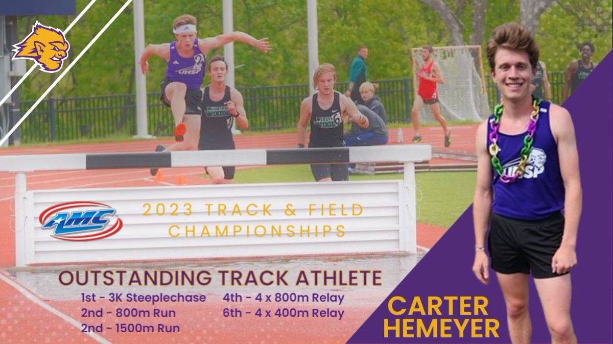 UHSPEutectics's tweet photo. 🏃‍♂️MOTF | FINAL
Carter Hemeyer is named Outstanding Track Athlete at the AMC Championships today, leading the UHSP team to 7th place.
@UHSPedu 
@AMCSports 
@UHSP_XC_TF 
@scoreboardguy 
@DavidDAllen 
https://t.co/SsCTdLkEdx https://t.co/9avc645Fd4