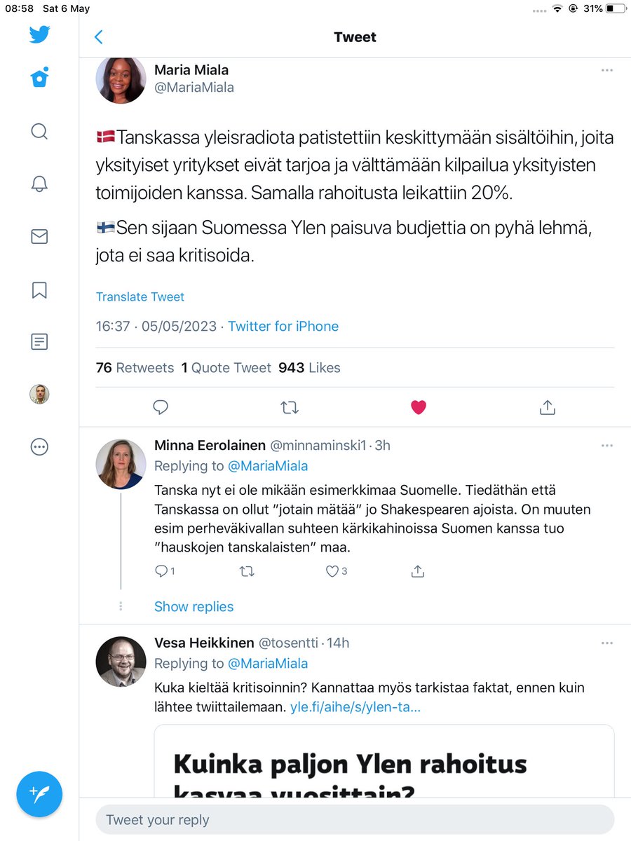 tellakvere's tweet image. #soome poliitika:  “Yle saade x maksab ainult y eurot.” iga raisatud või tühja kulutatud eur on raisatud eur.
