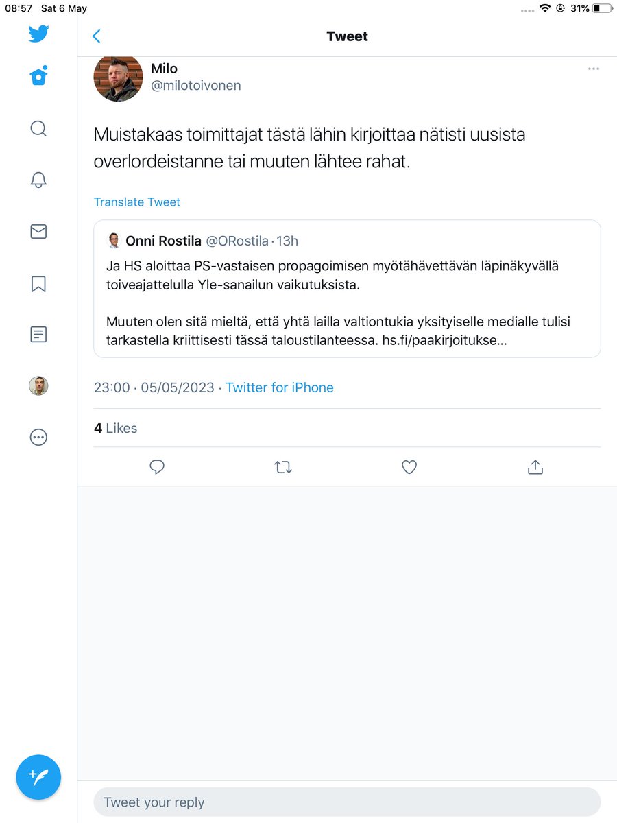 tellakvere's tweet image. #soome poliitika:  “Yle saade x maksab ainult y eurot.” iga raisatud või tühja kulutatud eur on raisatud eur.