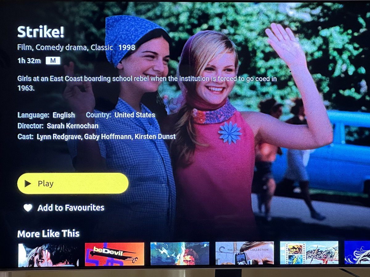 stefinitely85's tweet photo. 🚨 INCREDIBLY IMPORTANT PSA🚨 for the Australian Kiki Dunst hive! The Hairy Bird aka All I Wanna Do aka Strike! is now streaming on @SBSOnDemand! We won! https://t.co/kKPV4vbdAU