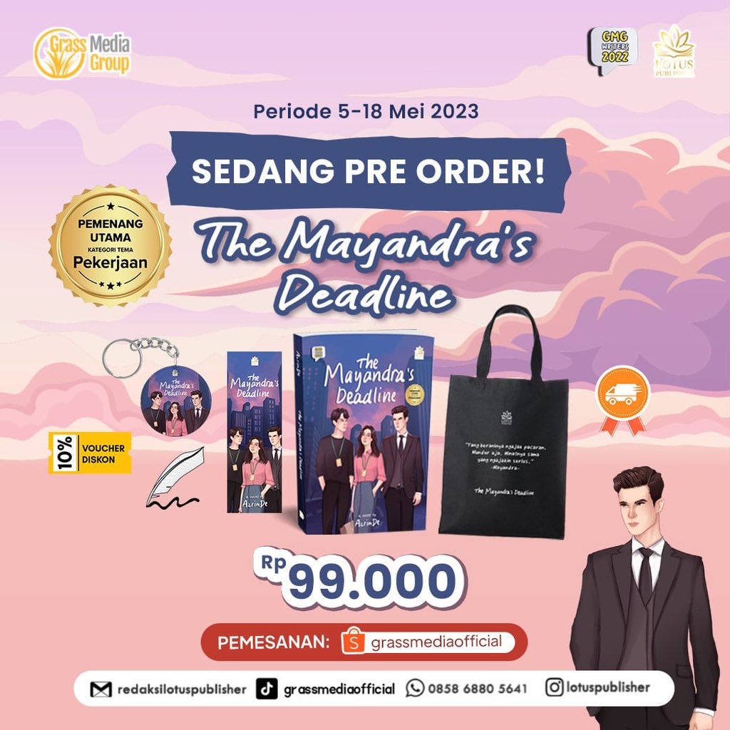 wattpadmenfess_'s tweet photo. Paid Promote

Pecinta cerita Office Romance yang lagi dikejar target kantor sama target nikah WAJIB IKUTAN PO Novel ini.  Serunya, ada GIVE AWAY GRATIS NOVEL &amp; TOP UP SALDO utk yg beruntung! Cek syarat di foto selanjutnya. POnya START HARI INI - 18 MAY 2023 yak! Jangan kelewatan! https://t.co/uuKGoAUbKV