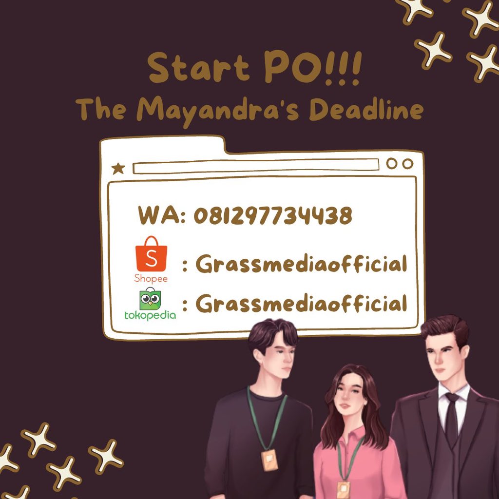 wattpadmenfess_'s tweet photo. Paid Promote

Pecinta cerita Office Romance yang lagi dikejar target kantor sama target nikah WAJIB IKUTAN PO Novel ini.  Serunya, ada GIVE AWAY GRATIS NOVEL &amp; TOP UP SALDO utk yg beruntung! Cek syarat di foto selanjutnya. POnya START HARI INI - 18 MAY 2023 yak! Jangan kelewatan! https://t.co/uuKGoAUbKV