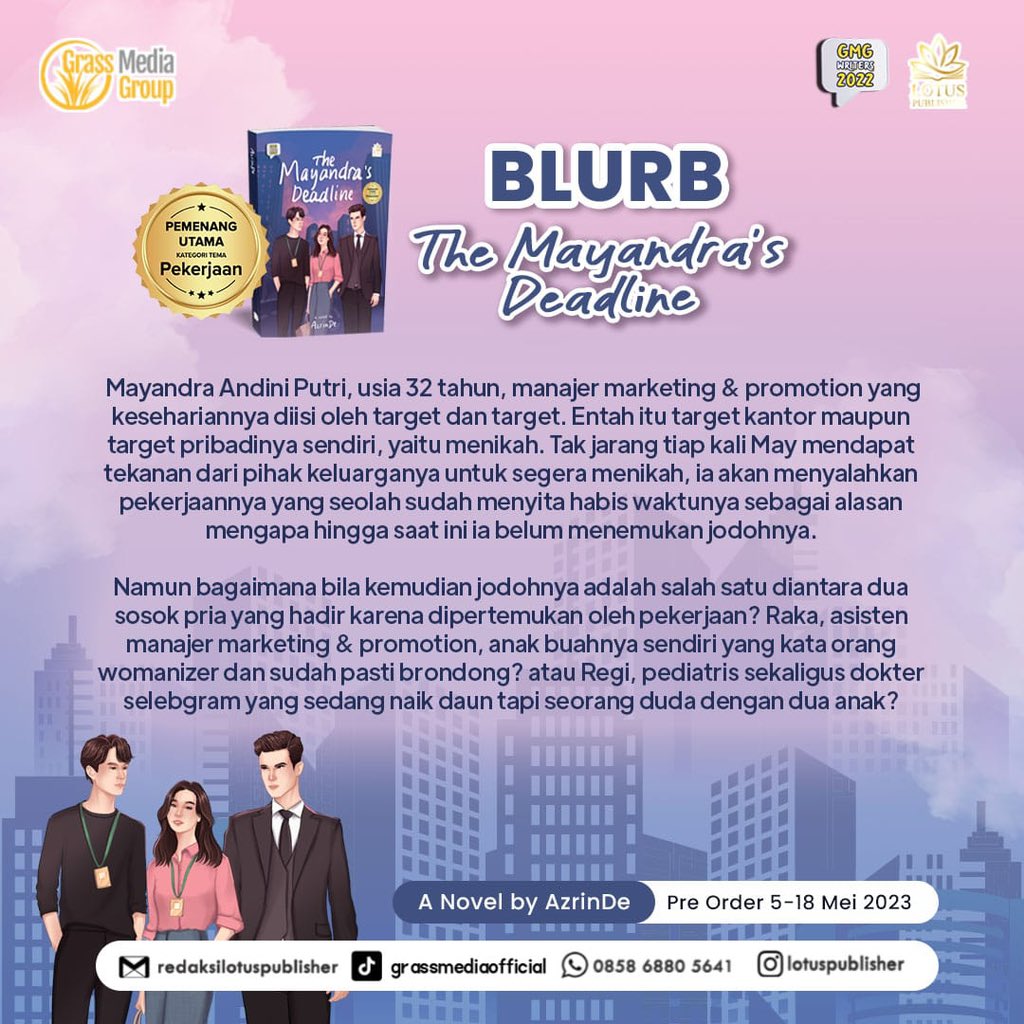 wattpadmenfess_'s tweet photo. Paid Promote

Pecinta cerita Office Romance yang lagi dikejar target kantor sama target nikah WAJIB IKUTAN PO Novel ini.  Serunya, ada GIVE AWAY GRATIS NOVEL &amp; TOP UP SALDO utk yg beruntung! Cek syarat di foto selanjutnya. POnya START HARI INI - 18 MAY 2023 yak! Jangan kelewatan! https://t.co/uuKGoAUbKV