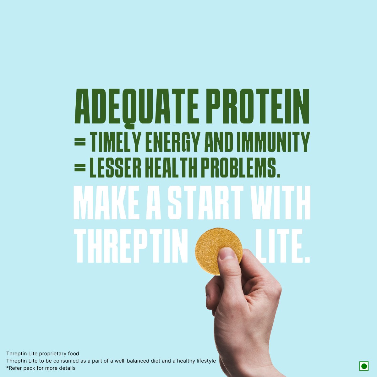 ThreptinProtein's tweet photo. Threptin Lite = Best protein ka dose har roz! Order now and say goodbye to all your protein woes.

#ThreptinLite #ProteinGap #EnergyBoost #EasyToEat #SugarFree #EssentialVitaminsAndFibre https://t.co/IQCRbrqqRq