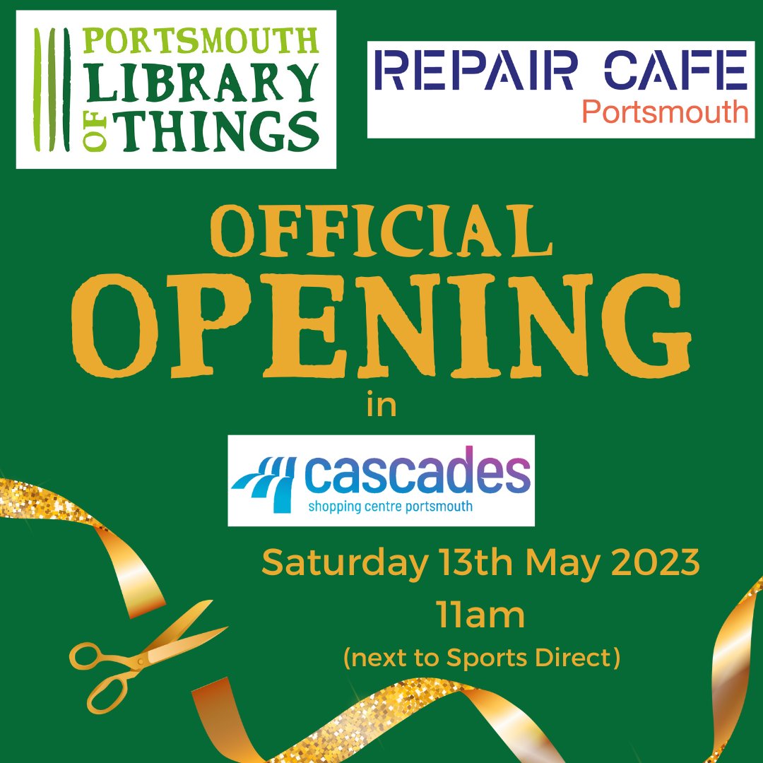 Join us for the official launch of our new hub in Cascades Shopping Centre.
Saturday 13th May 2023 at 11am
#Portsmouth #Hampshire #Soutshea #repair
@expressfm @portsmouth_news @bbcradiosolent @bbcsouthnews <a href="/itvmeridian/">ITV News Meridian</a>