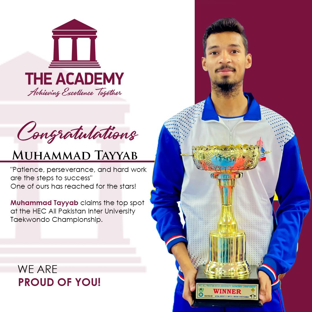 One of ours achieving excellence!

#theacademy #achievement
#HEC #taekowondochampion #admissionsopen2023_24