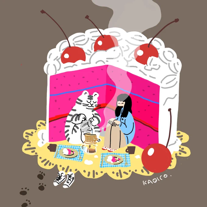 「チェリーのレイヤーケーキ」