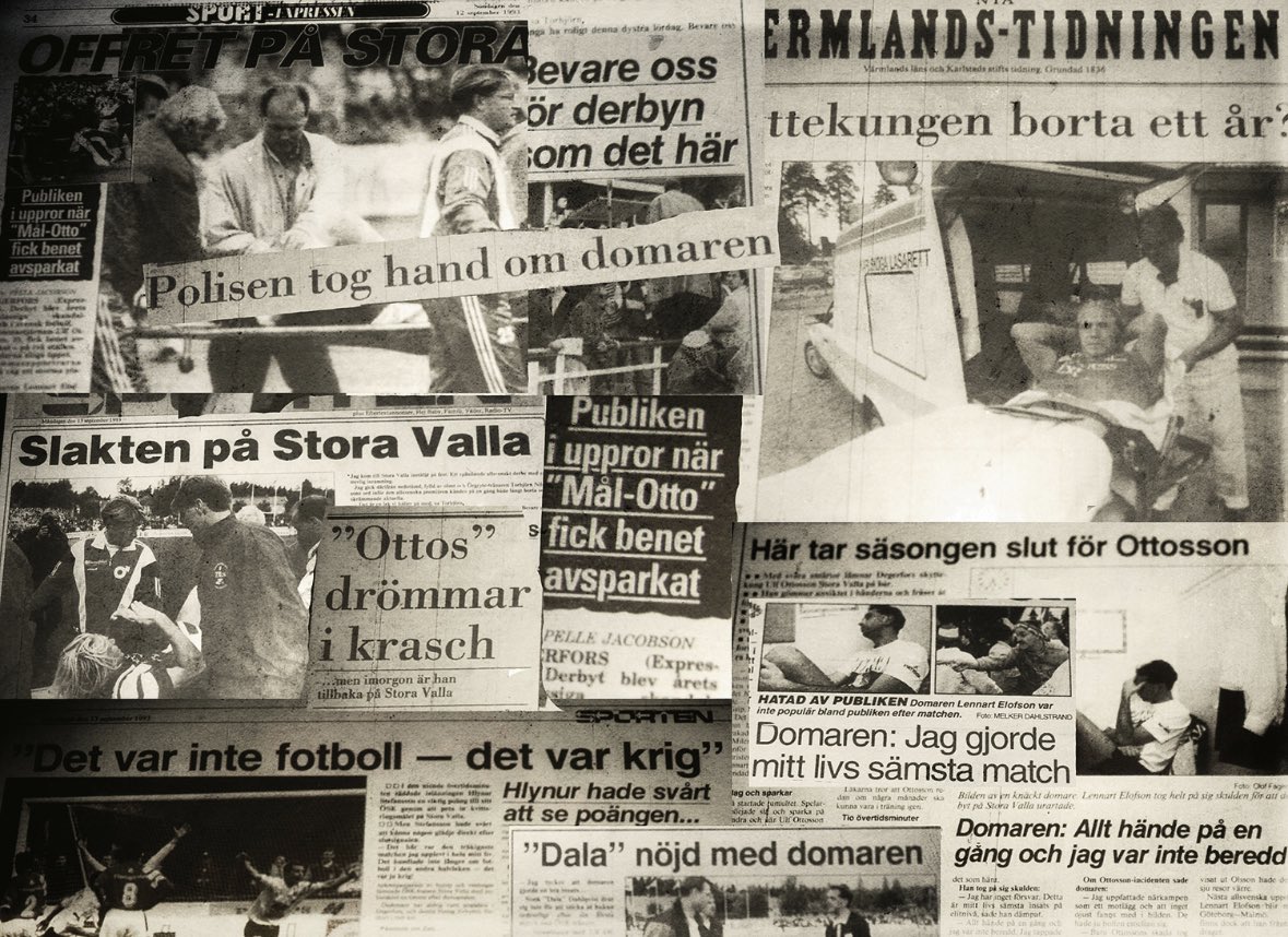MagasinOffside's tweet image. Äntligen lördag! 🎈
 
Varje lördag tipsar vi om ett reportage i arkivet som är kopplat till vårt aktuella tema – »Rivaler«. Denna gång: Skandalen på Stora Valla, om derbyt mellan Degerfors och Örebro 1993 som fick lokaltidningarna att fyllas av rubriker som »Slakten på Stora…
