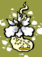 no humans flower white flower simple background petals green background pokemon (creature)  illustration images
