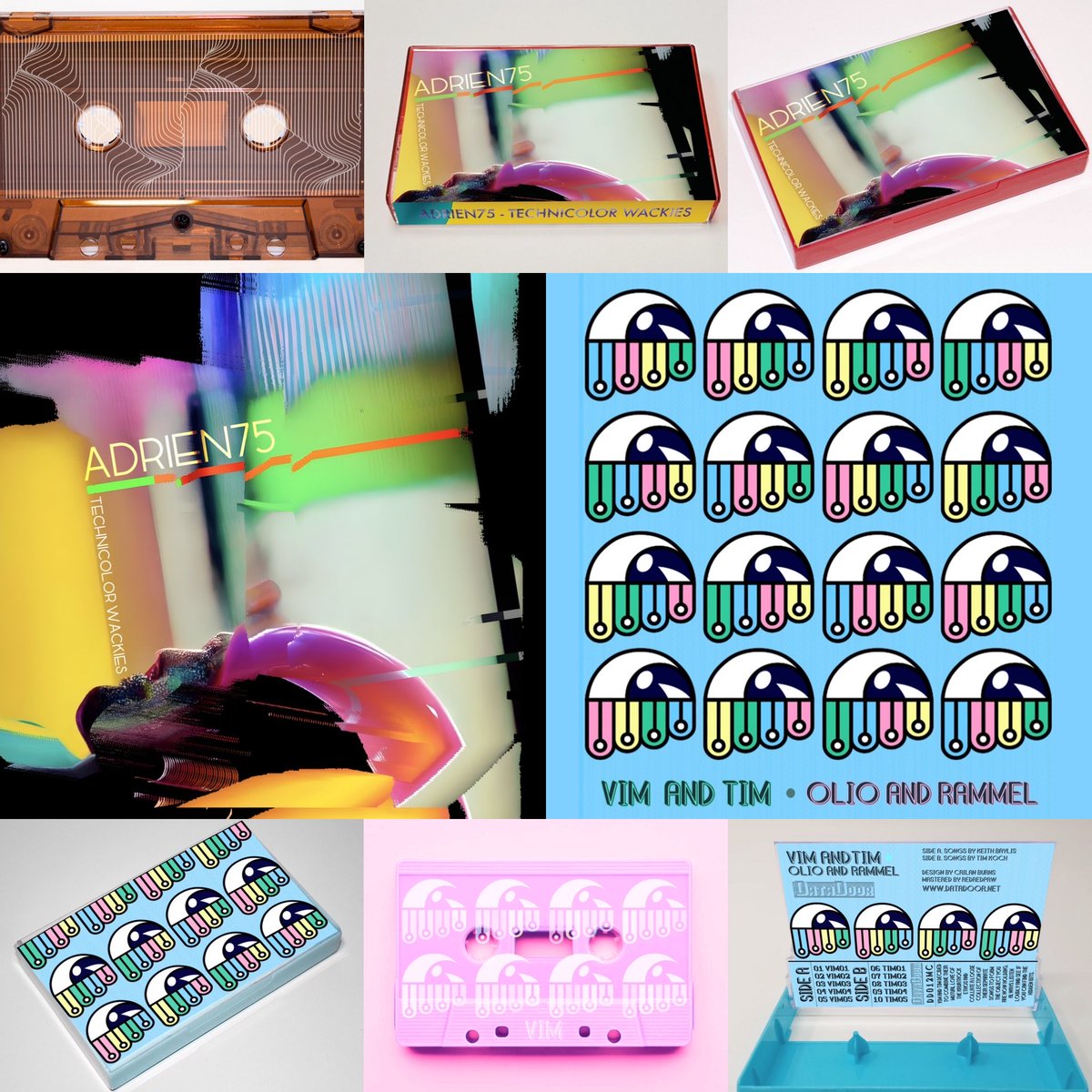 datad00r's tweet photo. New albums have dropped on the label! Adrien75 "Technocolor Wackies" and Vim & Tim "Olio and Rammel" - melody and clangy beats overload! Available as digital / cassette #datadoor #idm #timkoch #Adrien75 #vim Link in bio ! https://t.co/Oq1vfgVrOL