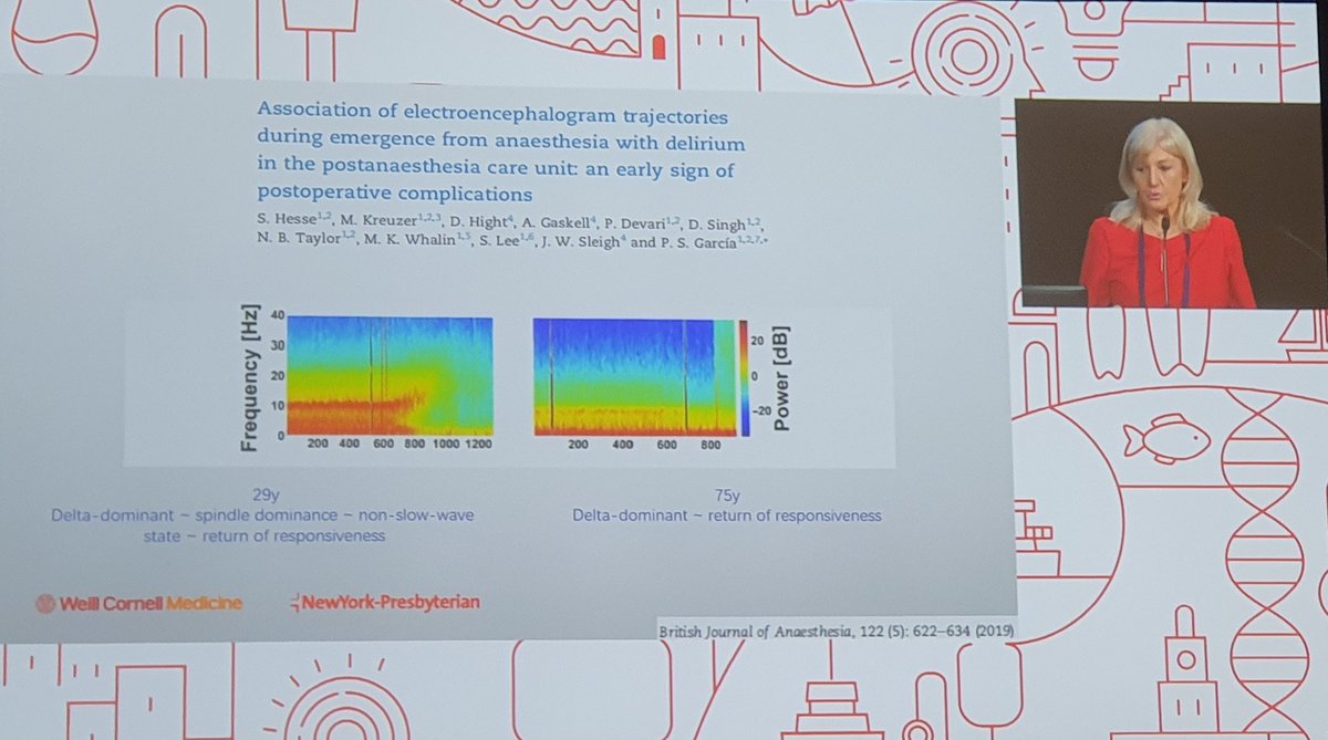 A/Prof Lis Evered <a href="/lisbethevered/">Lisbeth</a> summarising the known knowns (&amp; known unknowns etc) re postop #delirium &amp; processed EEG monitoring at #ASM23SYD. There's more to pEEG &amp; interpreting the brain's response to anaesthesia than just the BIS number! More sophistication needed! <a href="/ANZCA/">ANZCA</a>