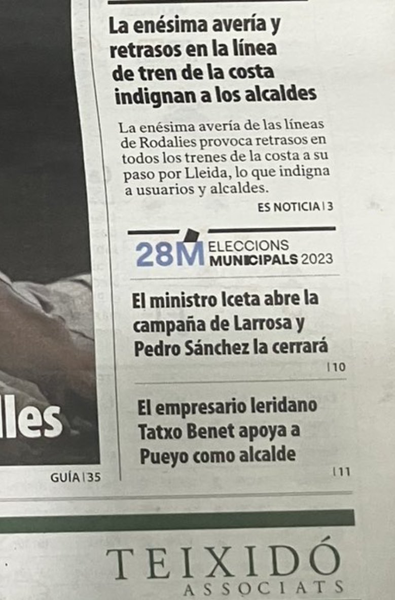 amicsdelalletja's tweet photo. El que han de fer Iceta i Pedro Sanchez més enllà de participar en el velatori polític de @flarrosa és explicar-nos què passa amb les rodalies i sobretot per què han permès aixugar els embassaments de Lleida per produir llum i deixar la pagesia sense aigua
#SempreContraLleida https://t.co/9gNhP5Uq0W