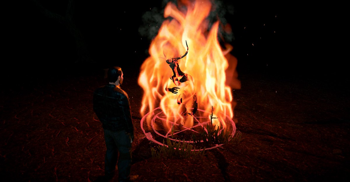 WIP - New fire effect for the ritual in Gehinnom!🔥

a randomly generated multiplayer horror game for 1-4 players, collect clues by completing quests to perform a ritual and banish the demon.😈

🔗Wishlist cutt.ly/c46uqjr

#horrorgame #indiegames #screenshotsaturday