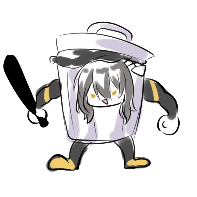 ゴミ箱、輝いてる