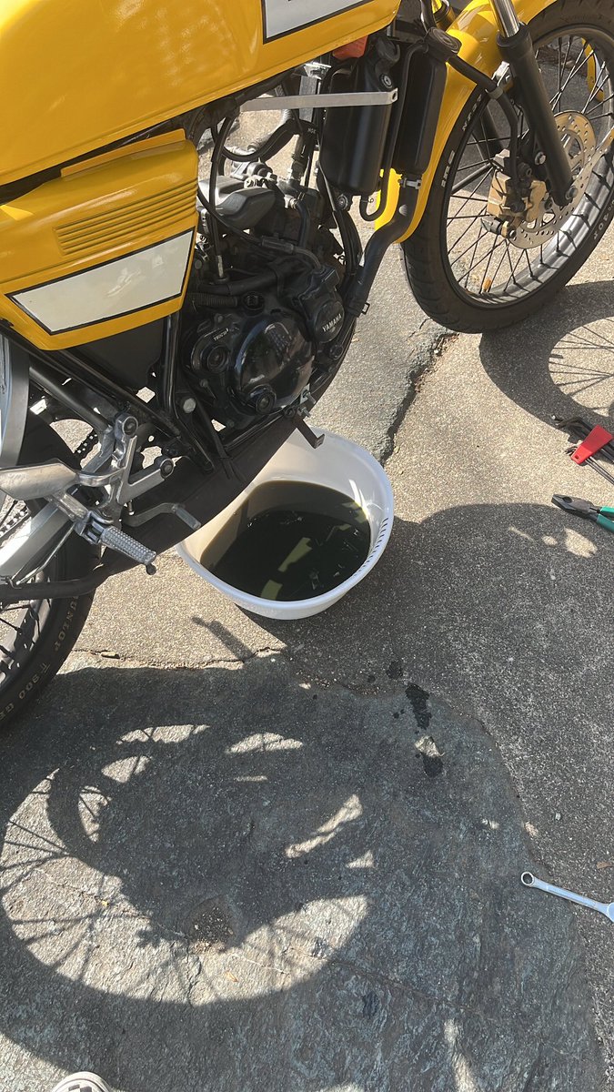 友達のオイル交換した