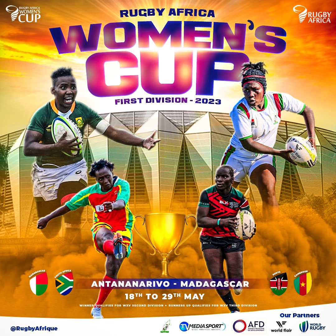 Kenya 🇰🇪 will participate in the Women's Rugby Africa Cup 2023 this May in Antananarivo Madagascar.

@RugbyAfrique @OfficialKRU @MalagasyRugby  @WomenBoks #RugbyAfrique #RealityMediaKeSports