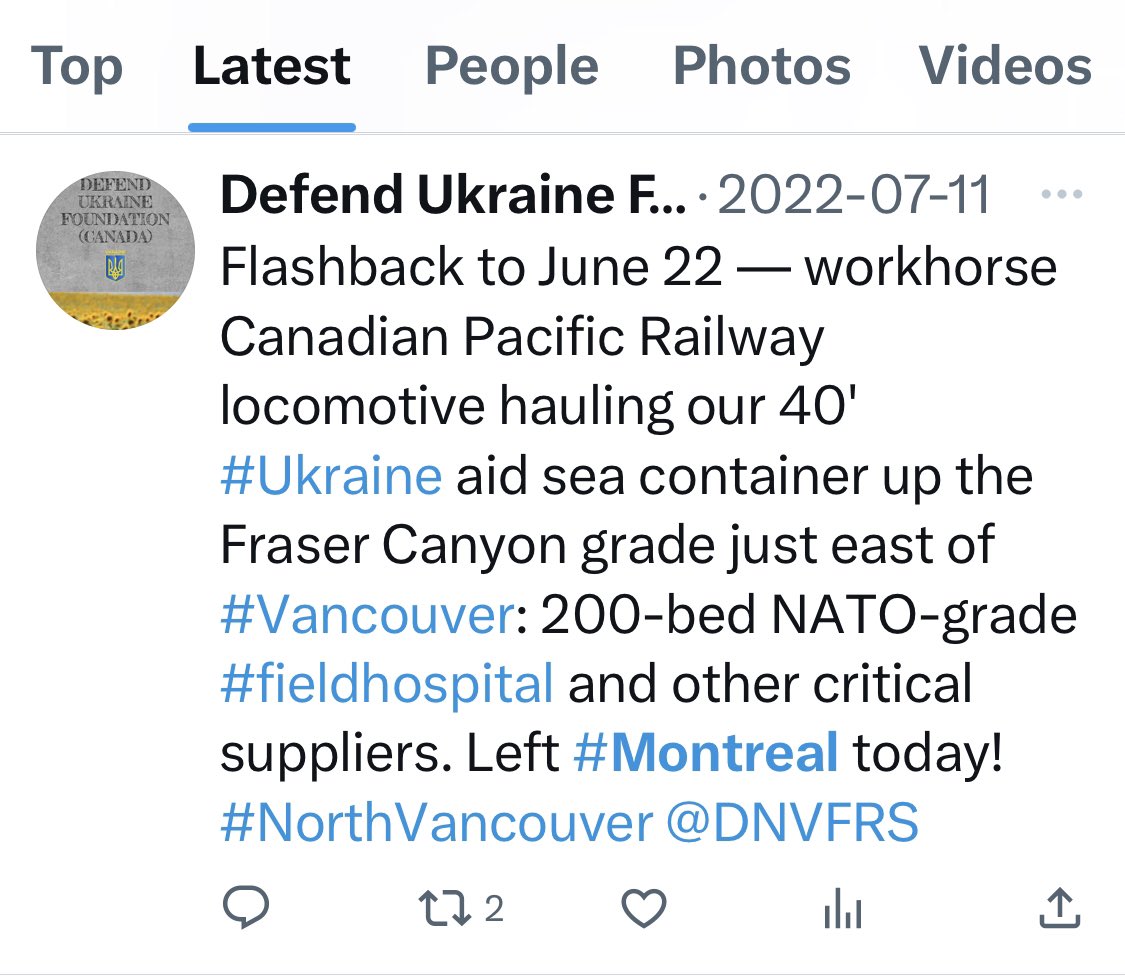 defendukraini's tweet photo. WOW - WE'RE EXCITED!
Today May 5 our 5th container
#ProjectEaster:
Nets, clothing, stretchers+++
Arrived by rail in Montreal
Left Vancouver April 25
ETA Warsaw June 13
Then Kyiv - Kharkiv
Big Orange here
was our 1st baby
Leaving Vancouver last June!:
#ProjectHawkeye
#Bakhmut https://t.co/t0yEurnHDV