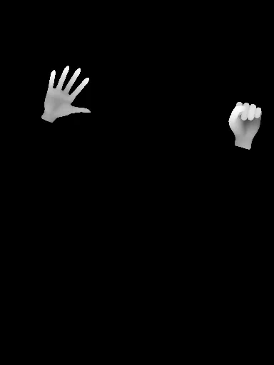 好きな形の手を描かせる「Depth map library and poser」の、  ①使用後 ②未使用 ③OpenPoseの骨格 ④Depth map(=描かせたかった手の形)  この機能を使ったからと言って、自由自在・思いのまま……って感じではないなあ。#AIart #AiArtworks #AIマンガ #StableDiffusion #AI呪文研究部