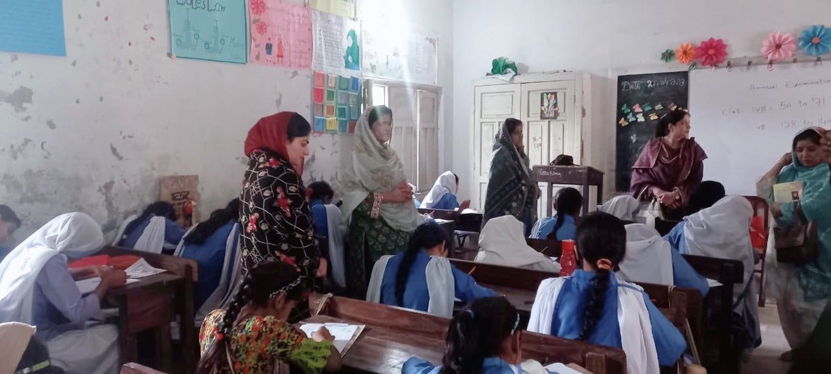 “To educate a woman is to educate an entire generation. “

 Visiting Girls’ primary and secondary schools in Larkana along with TEO &amp; vigilance team during examination. I am always delighted to interact with the promising school girls of Larkana . May you all rise &amp; shine ✨✨
