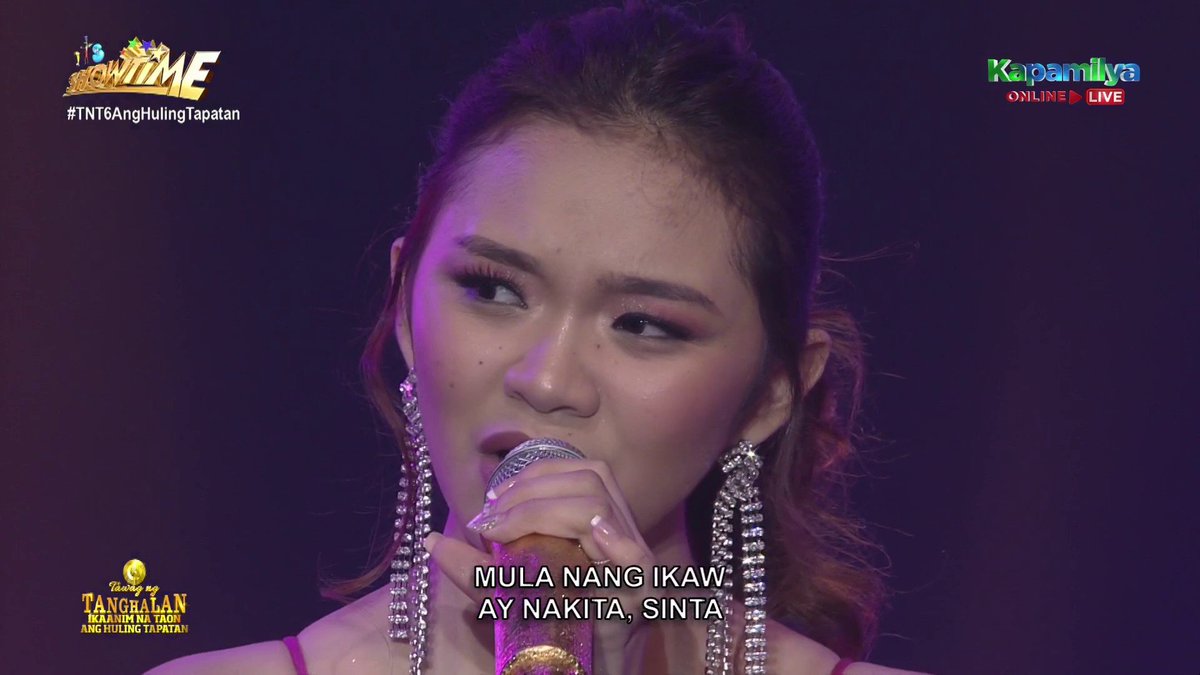 ABSCBN's tweet photo. Jezza belts out the hits of Morissette for #TNT6AngHulingTapatan's final round! https://t.co/vESeZoJYz4