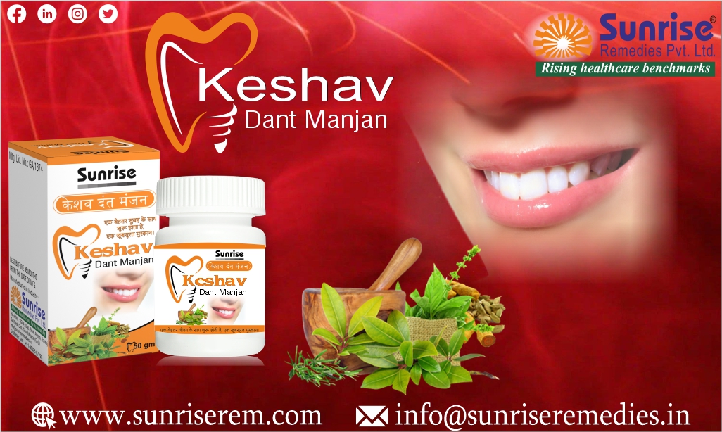 sunriserem's tweet image. Enter the world of sparkling white teeth and healthy gums with Ayurvedic tooth Powder Keshav Dant Manjan.

Read More: bit.ly/3VAgqAE

#KeshavDantmanjan #ToothPowder #germs #Oralhealth #Ayurvedic #OTCProducts #ClassicalProducts #PatentandProprietaryProducts #Cosmetic