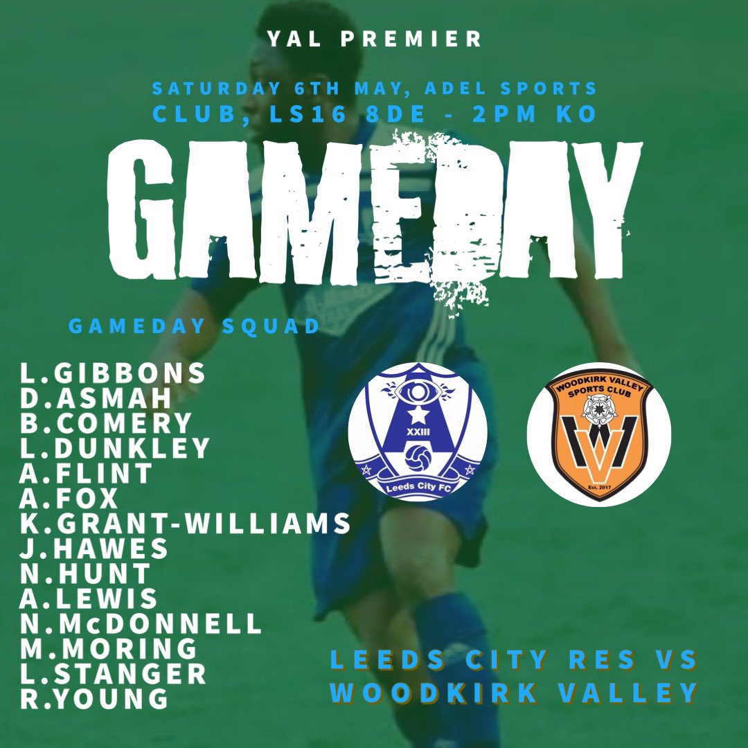 LeedsCity_FC's tweet photo. GAMEDAY! 🔵⚪️

Penultimate game for the Res side today, with a likely few sore heads after Race Night last night. 

2s know they’re in for a close contest as usual with @WoodkirkValley , who are 5th &amp; picked up 7 pts from their last 5 away games⚽️ https://t.co/IDHsaPPvFL