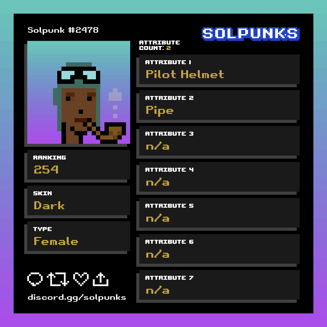 PunksDAOSales's tweet image. SolPunk 2478 has been sold! 

Price: 13.0 SOL ($234 USD) 

→solanart.io/collections/so…

@PunksOnSolana
@SolPunksDAO
#SolPunks #SOL #NFT

solscan.io/tx/2Eb56GzUvvp…