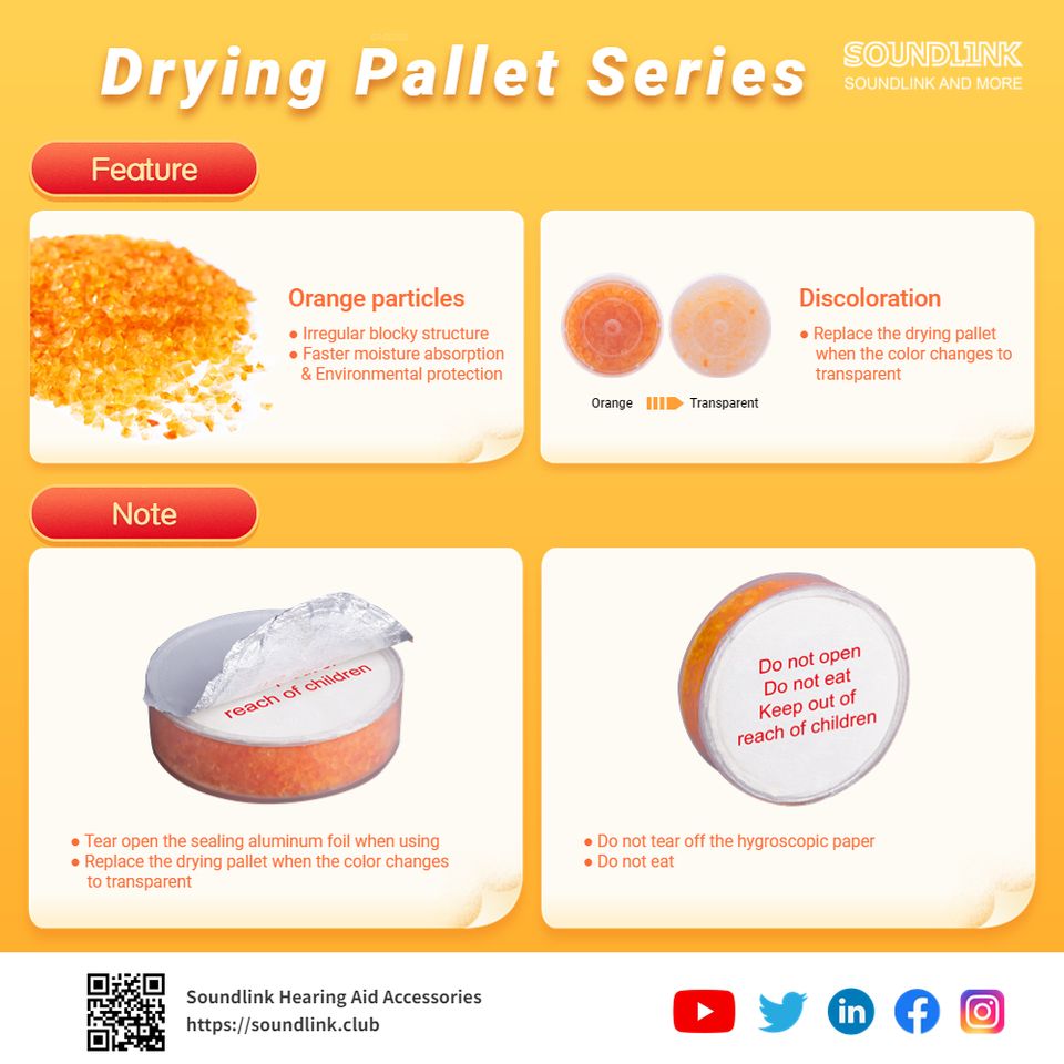Drying Pallet Series
👍Easy to use & Efficient moisture absorption
👍Safe material to keep environmental protection
👍Good sealing of package
👍CE and RoHS Certificate
soundlink.club
#hearingaidmanufacture #hearingaid #ear #earmold  #OEM  #hearingaidaccessory #Soundlink