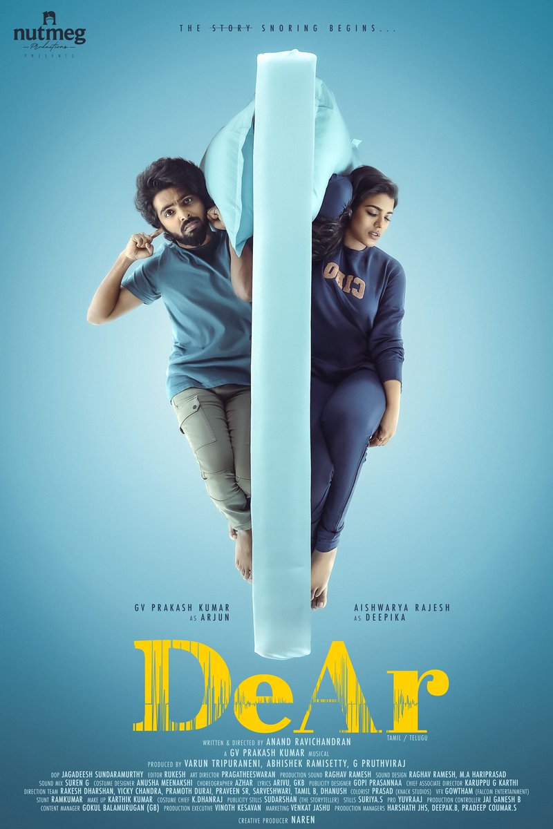 digishowpromos's tweet photo. A love story that is surely going to make some noise. Excited to present #DeAr first look! #DeArFirstLook #DeArMotionPoster #SymphonyOfMarriage #FearTheDeAr Wishing the entire team of #DeAr a sweet success!

@gvprakash ❤️‍🔥

@aishu_dil
@NutmegProd
@tvaroon
@Anand_Rchandran https://t.co/irB7GAOWim