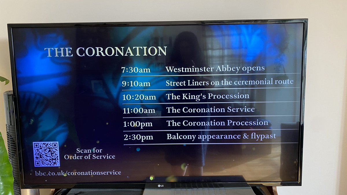 Here’s the schedule for today’s Coronation ceremony. Times listed are for London #Coronation #Coronation2023 #CoronationDay #coronationceremony