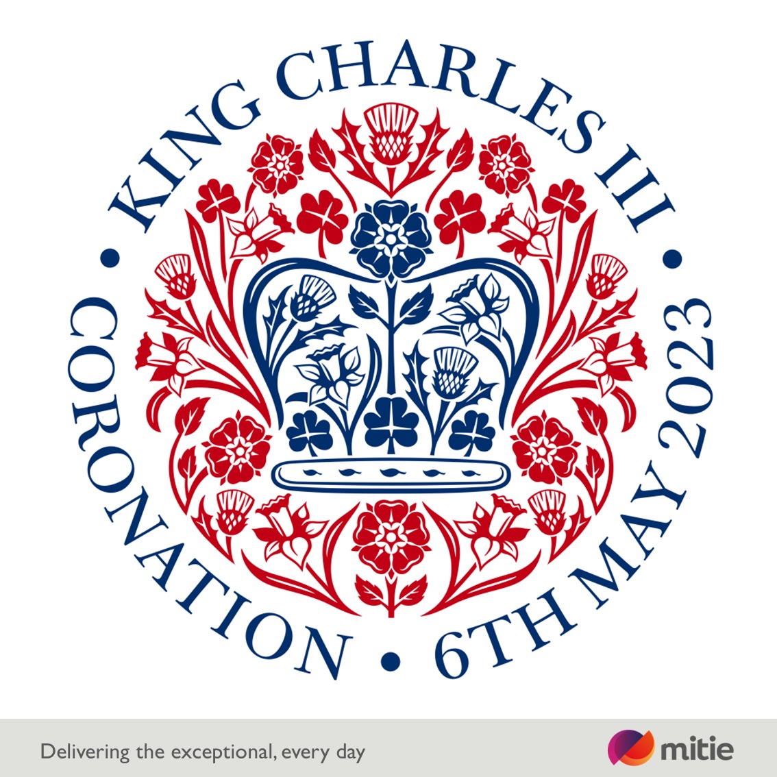 mitie's tweet photo. Congratulations to King Charles III and Queen Camilla on their Coronation today at Westminster Abbey.  

The celebration of the ascension of our new monarch is a historic event that marks a new chapter in the history of our nation.

#KingCharles | #CoronationWeekend https://t.co/4YFOuM6xaR