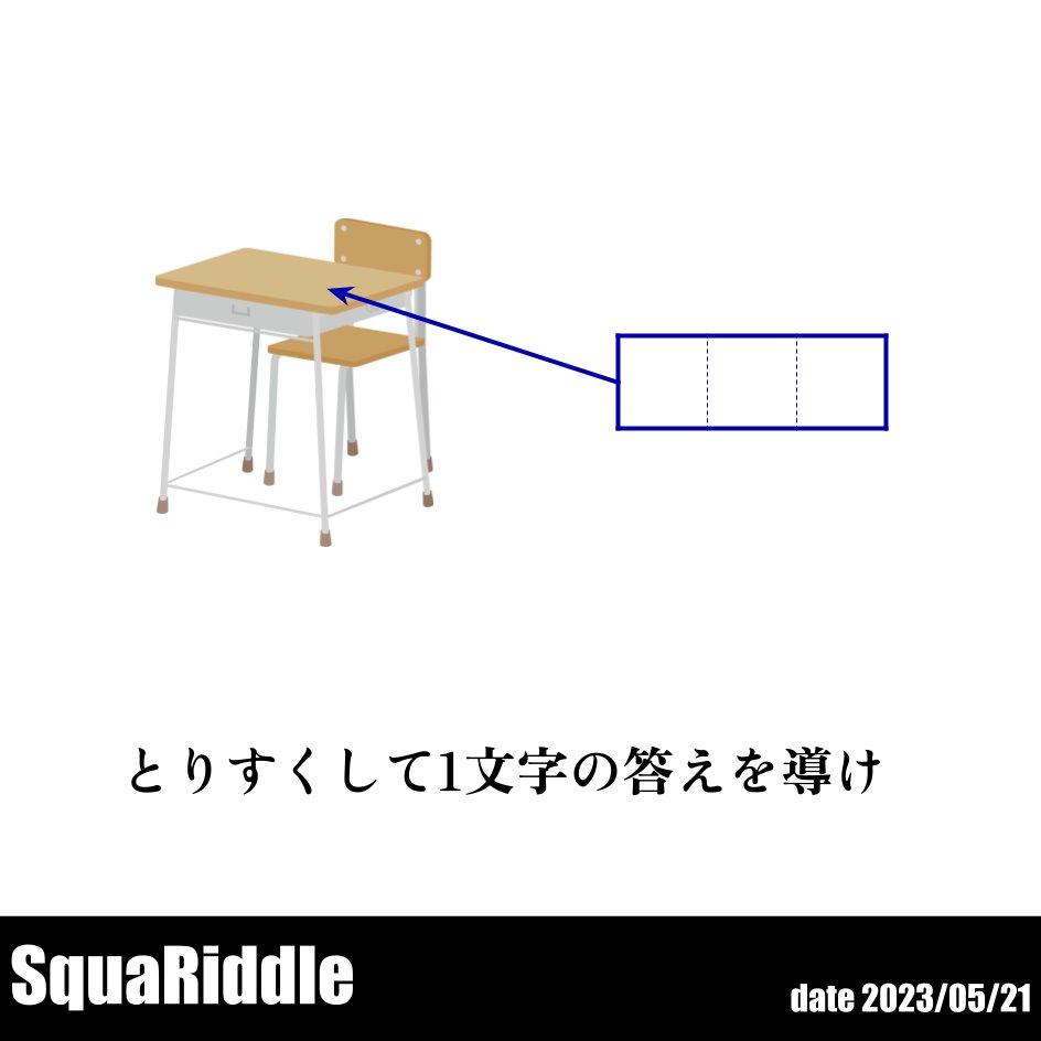 SquaRiddle's tweet photo. #SquaRiddle 21問目
デザインの再利用はここでも。
SDGsにのっとり、繰り返し使えるものは再利用しないといけませんよね。ギミックの再利用も謎解きを面白くさせる要素の一つです。再利用はどんどんしていきましょう。
正誤判定はプロフィールにある公式ラインで。 https://t.co/G8LqlMCtKx