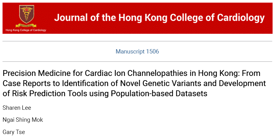Paper reviewing all of the research towards achieving personalised medicine for individuals with congenital cardiac ion channelopathies. By Dr @sharen212, Dr Ngai Shing Mok and Dr @GaryTse1 @HealthcareAI_UK jhkcc.com.hk/journal/vol30/…